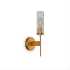Ribbed Glass Aluminum Wall Sconce Aslon – Product Detail 5