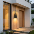 Polished Brass Linear Outdoor Light Orindel – Lifestyle View 2