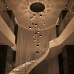 Black & Copper Sphere Cluster Chandelier Radianto