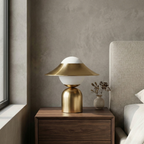 Opaline Glass Dome Bedside Lamp Glowveil – Hero Shot