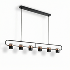 Rotatable-Head Linear Spotlight Bar Chandelier Corvino – Black finish, product view