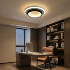 Modern Halo Ring LED Flush Ceiling Light Jilorn – Lifestyle in Home Office