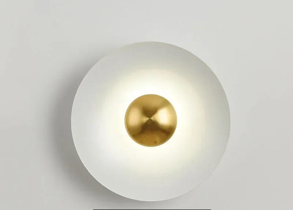 Dravion Wall Sconce, White & Gold