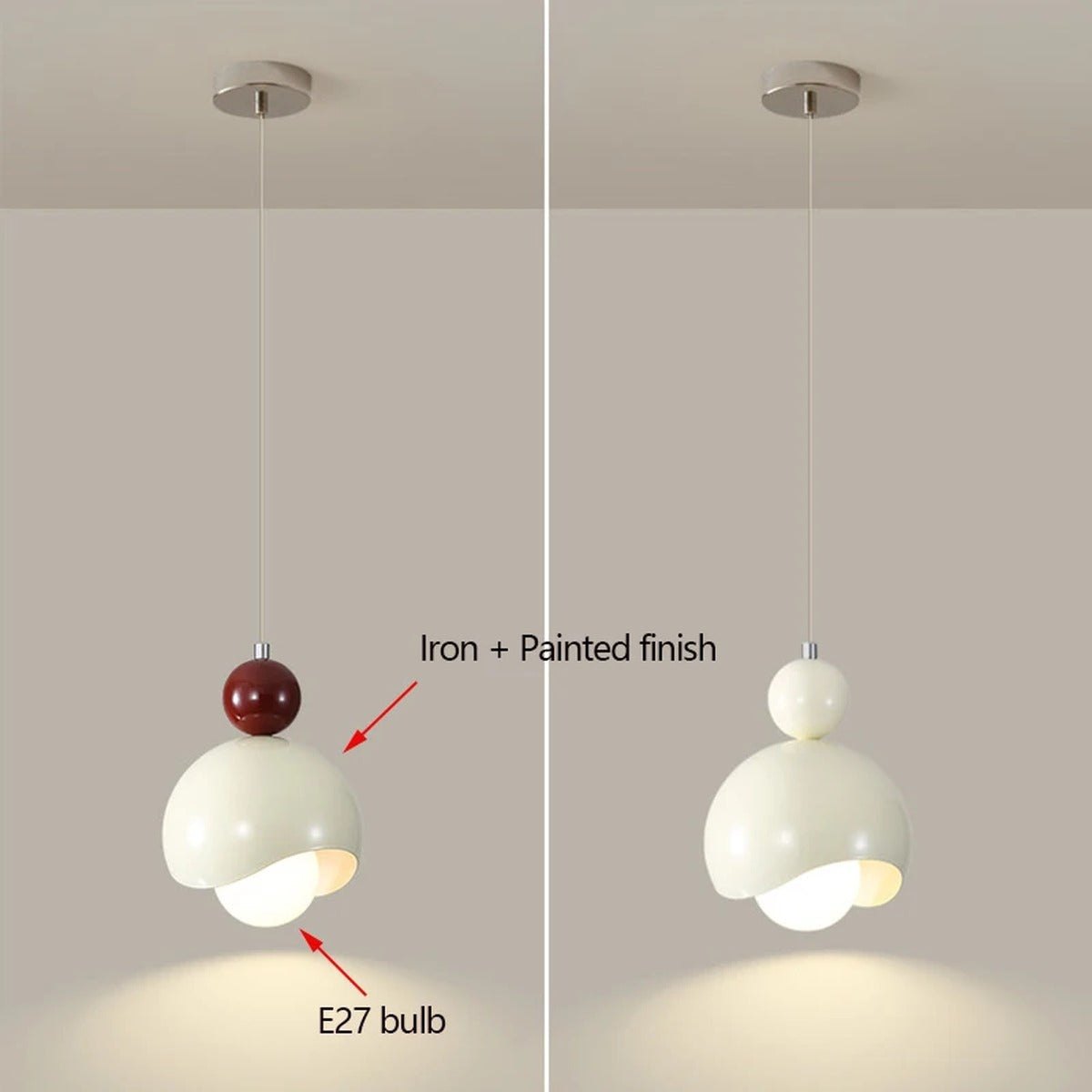 Lacquered Iron Dome Pendant Light – Narello – Product Detail 5