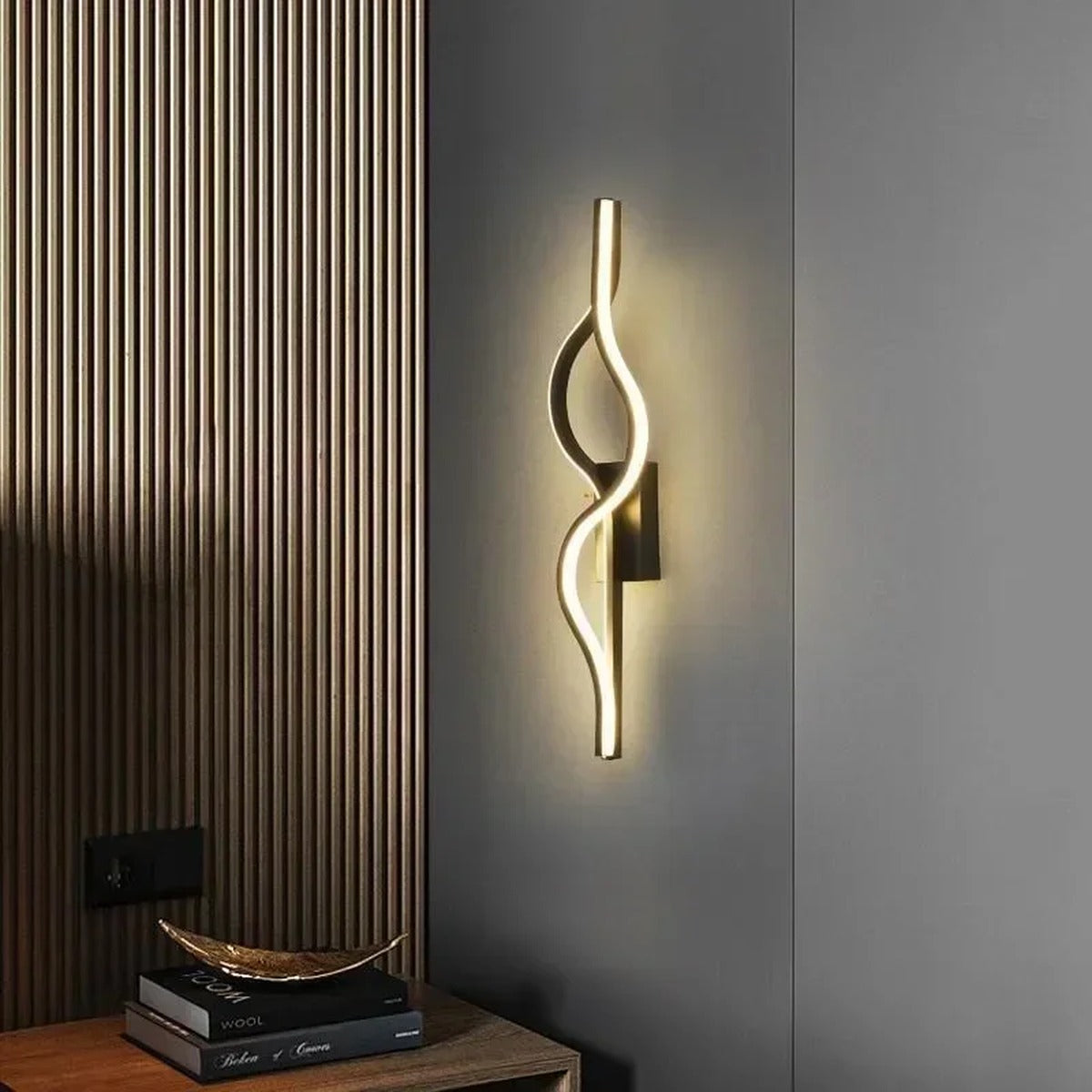 Sculptural Twist LED Wall Sconce — view 2