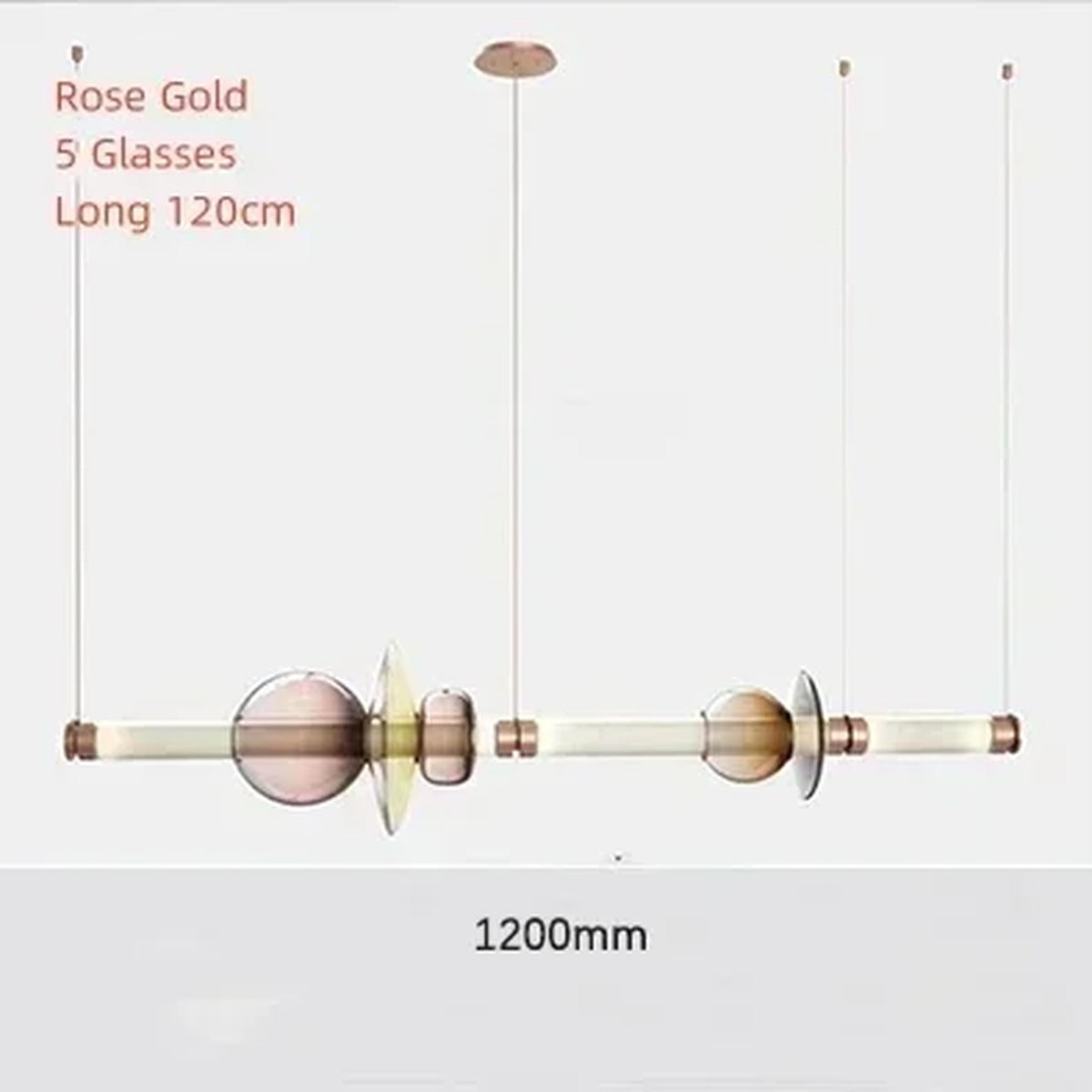Pendant Light Luxara — Rose Gold -120cm