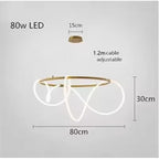 Ribbon Curl LED Ring Chandelier – Yelrix – Product Detail 19