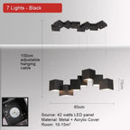 Geometros multi-cube LED pendant bar light architectural