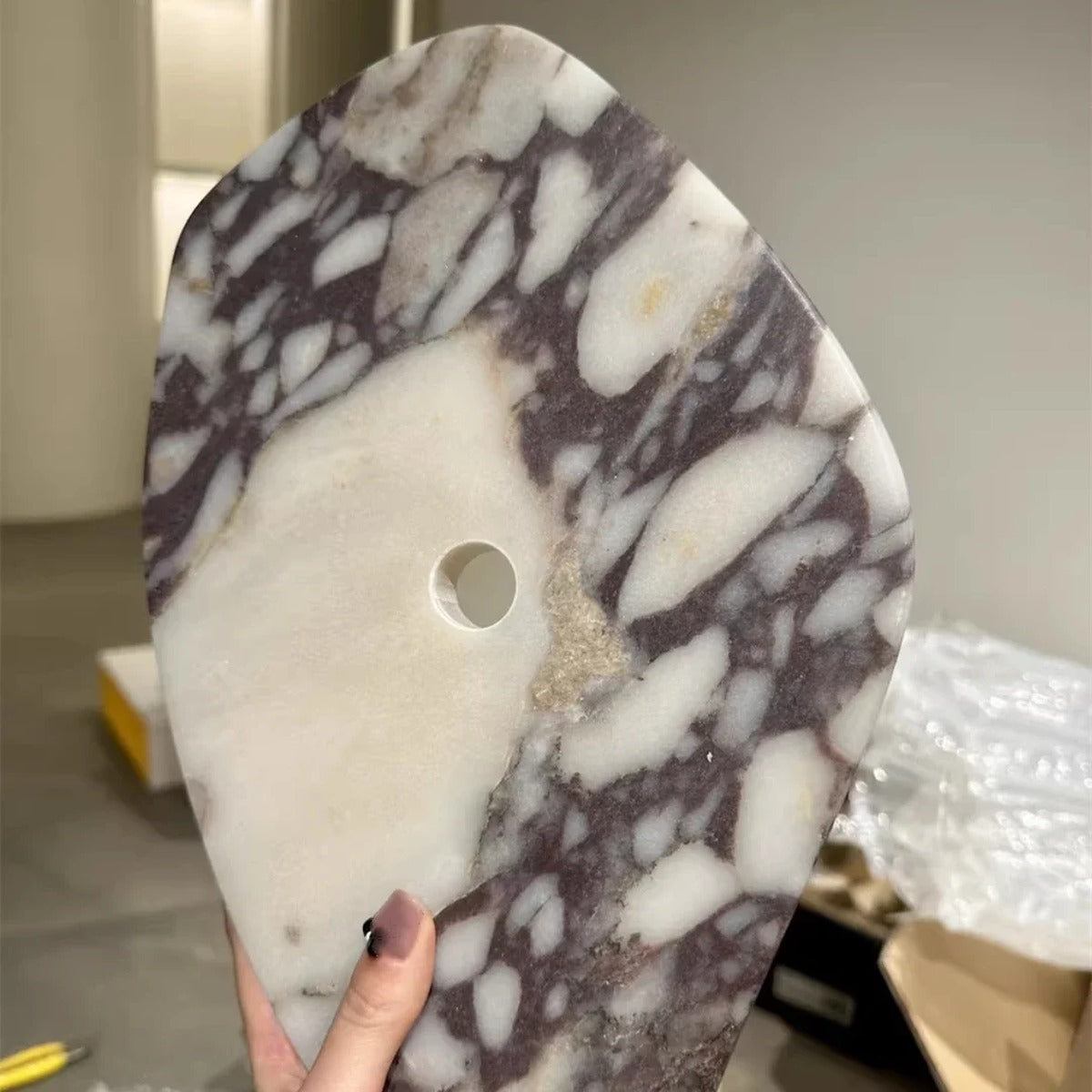 Exotic Marble Pebble Globe Wall Sconce – Jarneo – Lifestyle View 4