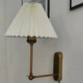 Fan-Pleated Brass Swing-Arm Wall Sconce Ferion — view 1