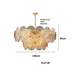 Iralux two-tier drum chandelier, 100cm diameter