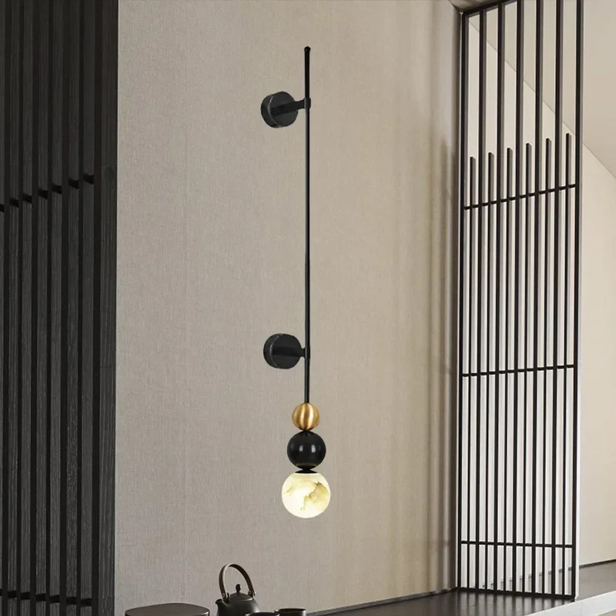 Marble Globe Stacked Ball Wall & Ceiling Light – Nolvex – Hero Shot