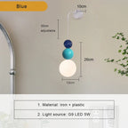 Stacked Sphere Wall Sconce – Karleth – Blue Detail