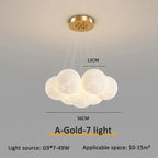 Floating Glass Gold Chandelier Praivelle – Product Detail 12