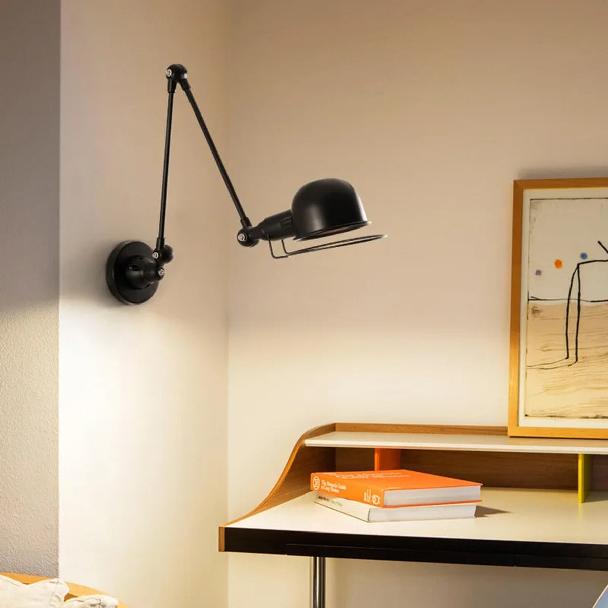 Industrial Iron Swing Arm Wall Sconce – Svrix – Lifestyle View 4
