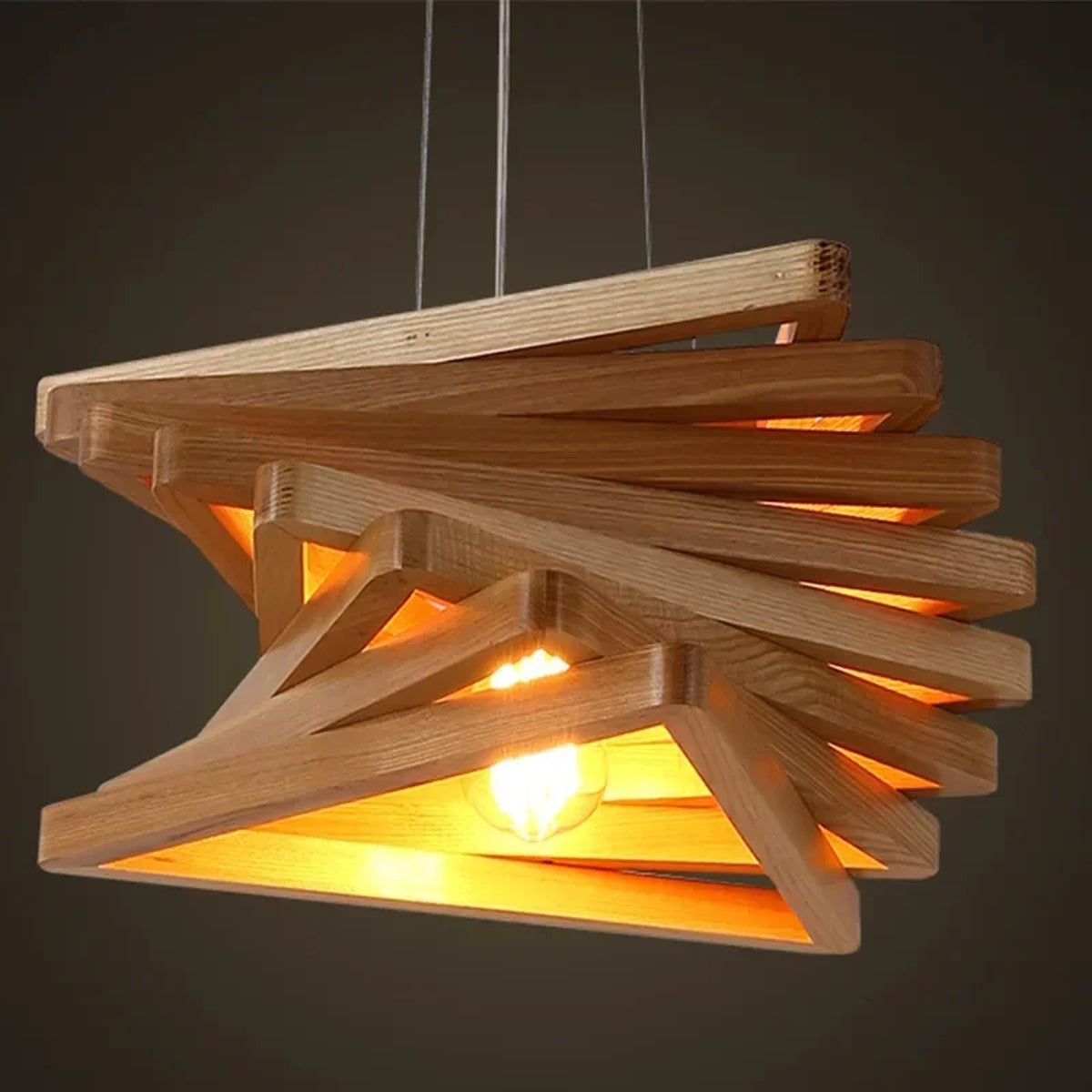 Warm Geometric Pendant Light Caelith – Lifestyle View 2