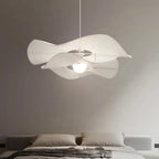 Sculptural Pleated Fabric Pendant – Dominaire – Lifestyle - Double-Layer Pendant