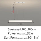 Linexa LED Bar Pendant Light – White, 100cm
