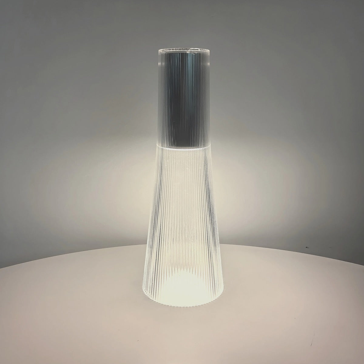 Rechargeable Ribbed Cone Cordless Table Lamp – Lumistro – Lifestyle View 3