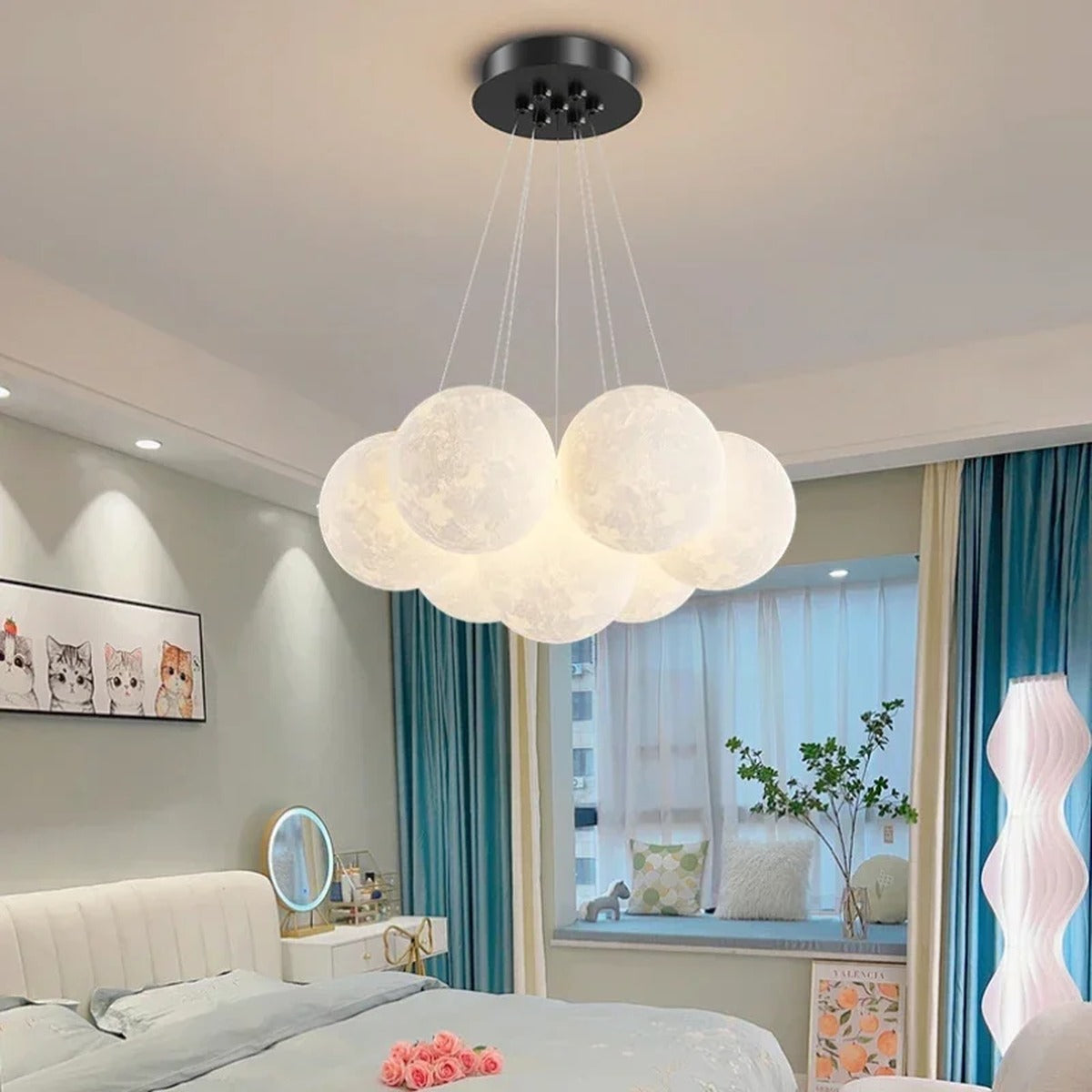 Floating Glass Gold Chandelier Praivelle – Product Detail 5
