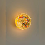 Orbinth hand-blown art glass globe detail