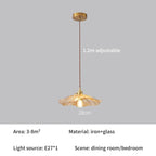 Scalloped Glass Flower Pendant Light Florivex – Product Detail 9