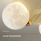 Luneth resin lunar-textured lampshade detail