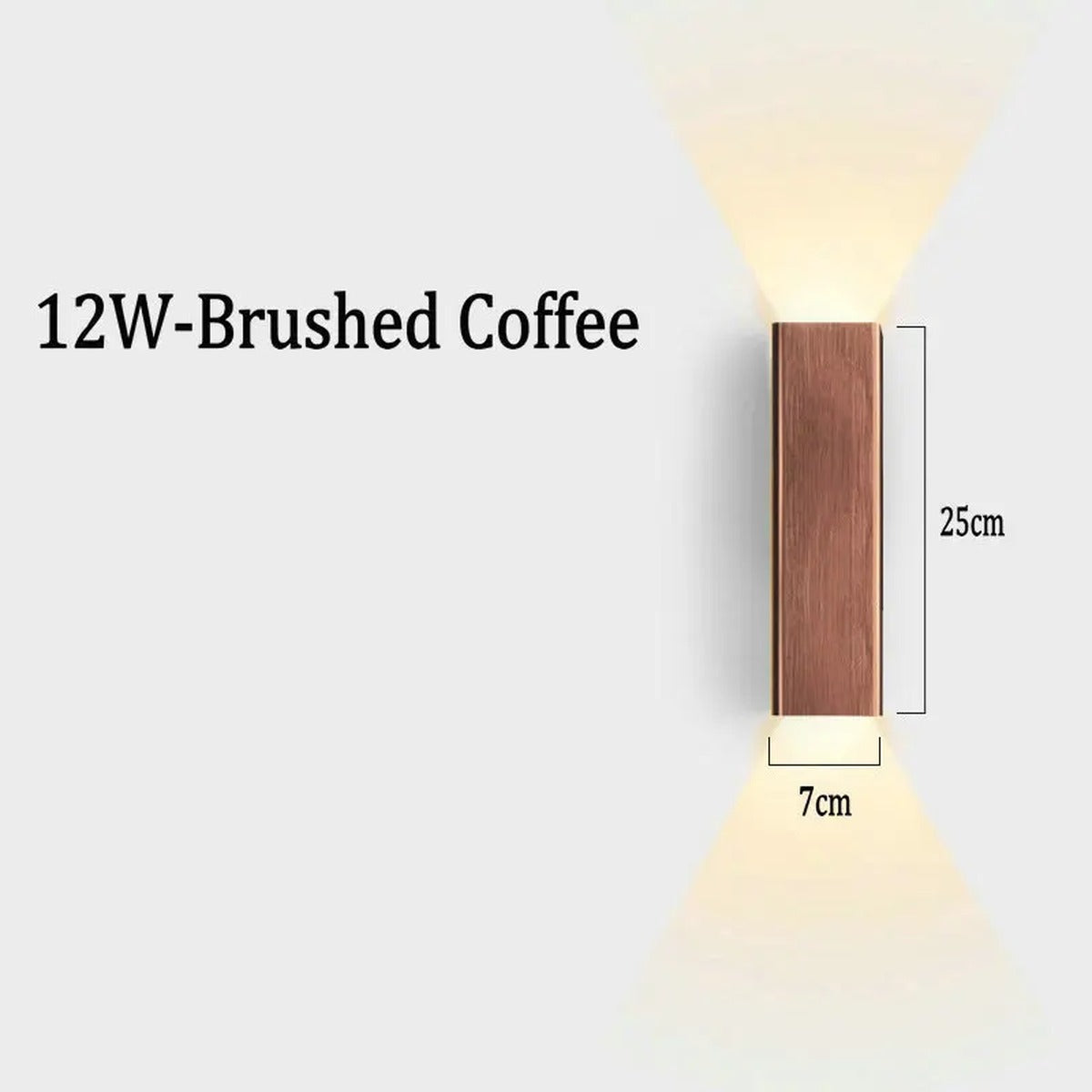 Modern Wall Sconce Farlux — 12W-Brushed Coffee