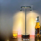 Tarvion — 2-head polished chrome version, dimensions: 35 cm height x 10 cm base