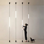 Slim Vertical LED Tube Pendant Light – Serenthis – Lifestyle View 2