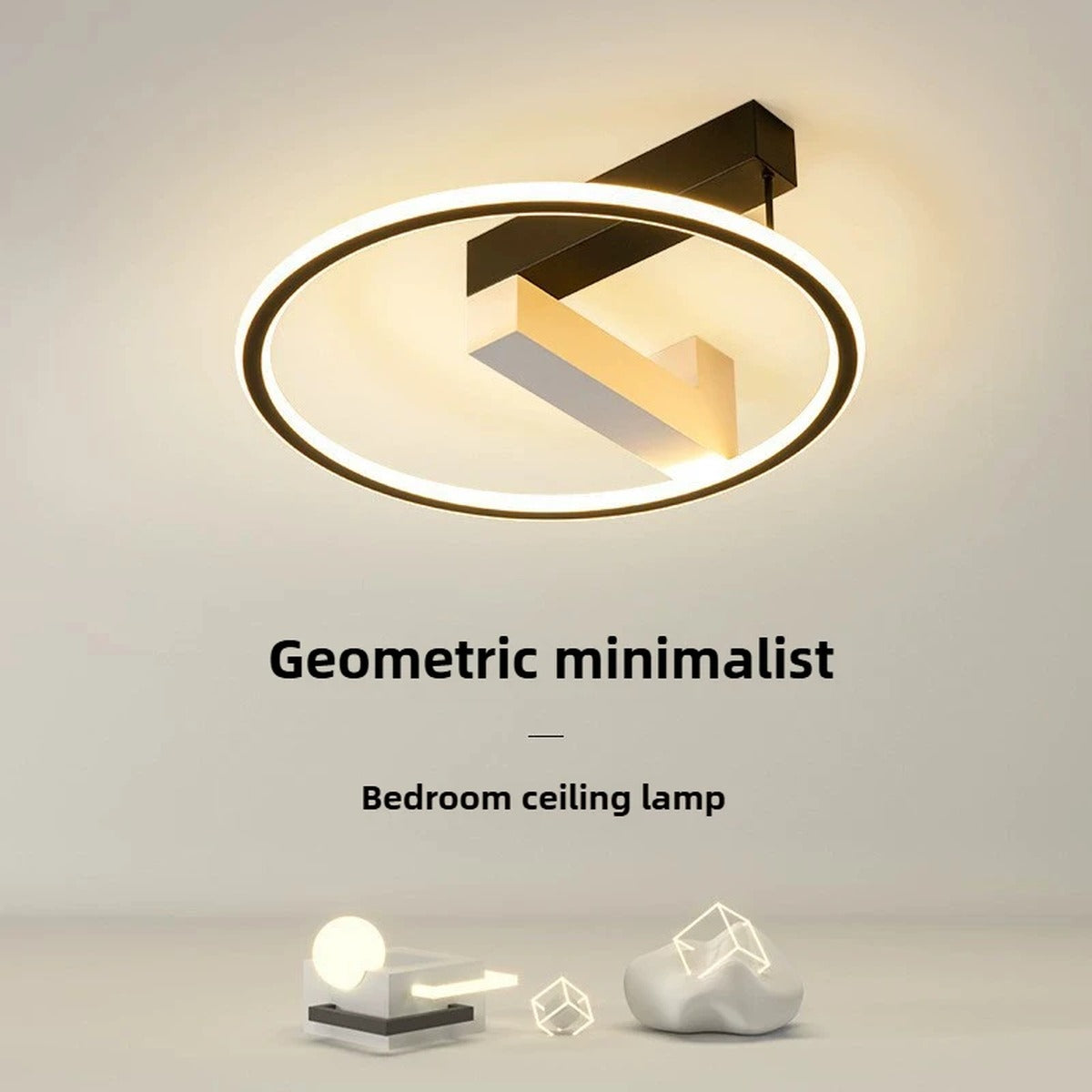 Geometric LED Halo Flush Ceiling Light – Axiomar – Product Detail 8