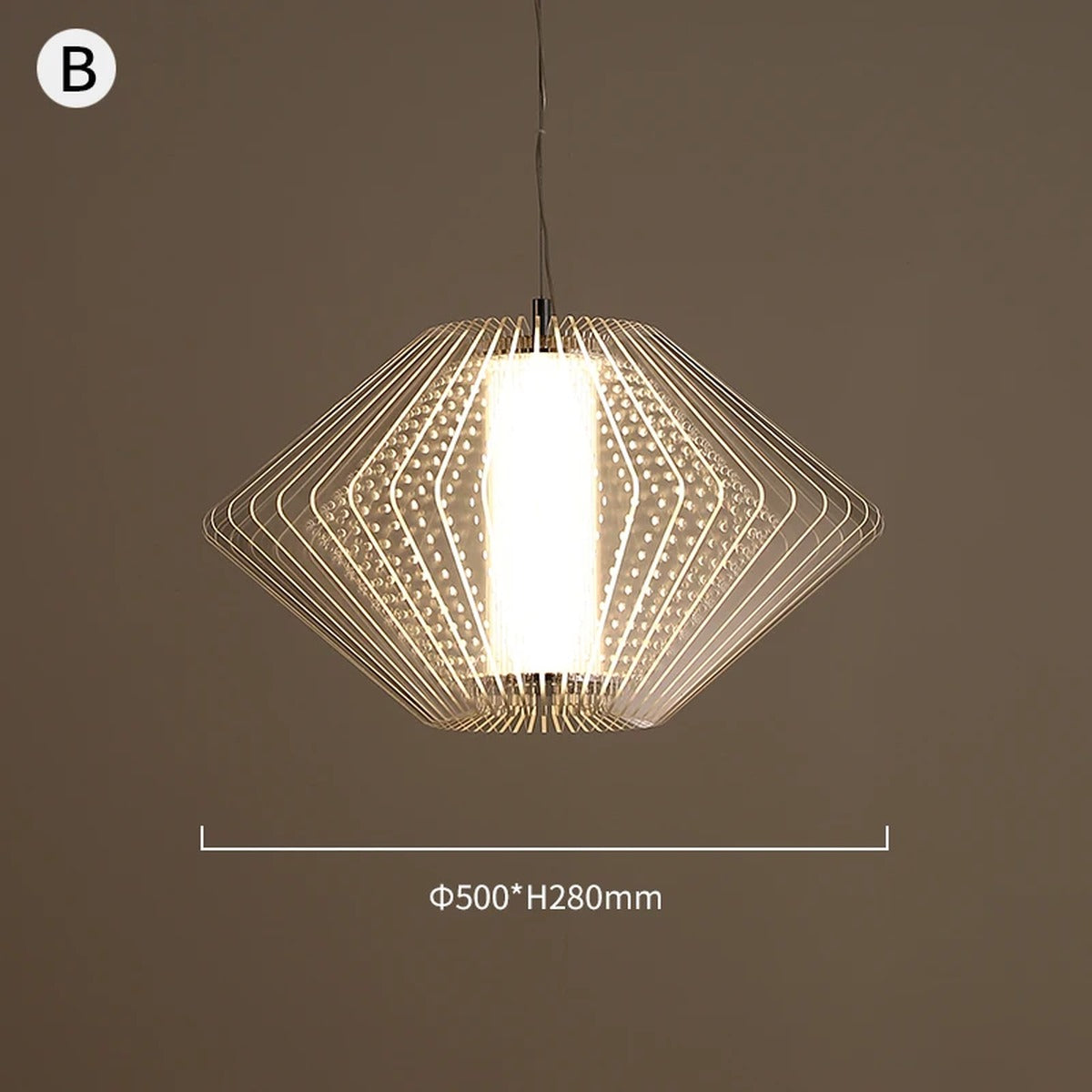 Vesperis Pendant Light – Style Diamond, Ø50xH28cm