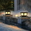 Eonara Classic design solar pillar light on stone garden pier