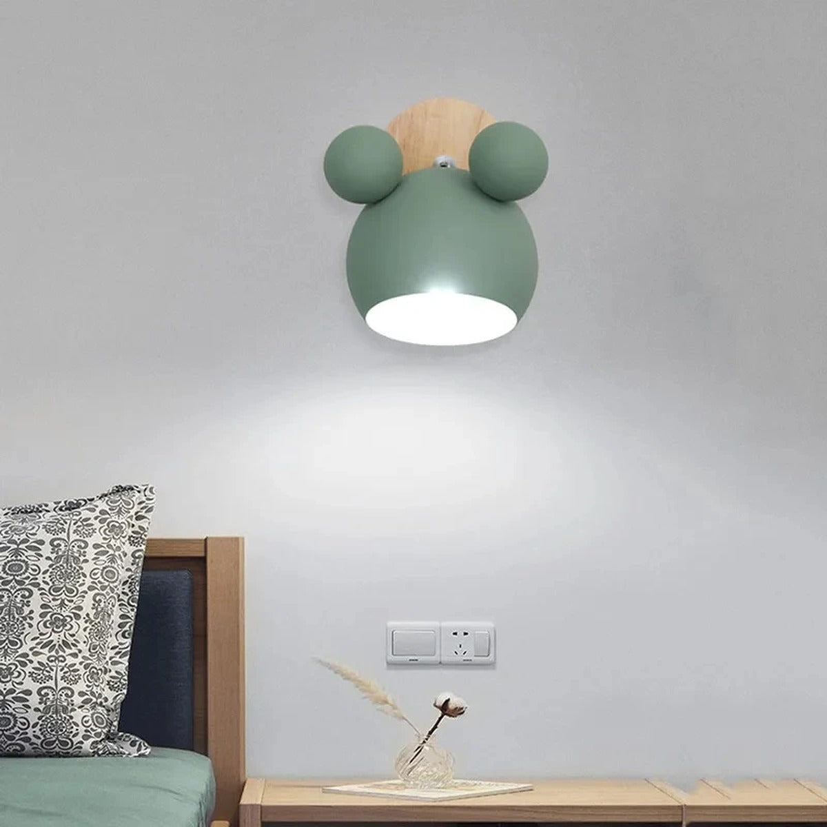 Whimsical Bear Wall Sconce – Descendra – Lifestyle View 3
