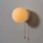 Nordic Metal Wall Sconce Ambrell — Pull-Chain, White, detail