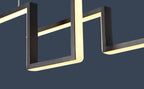 Geometric Aluminum Linear Pendant Lumero – Black Finish, Frame Detail