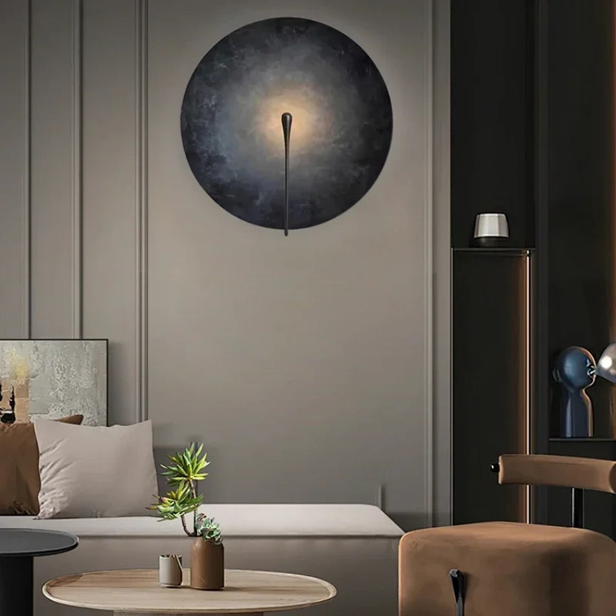 Teardrop Disc LED Wall Sconce – Luxorin – Lifestyle View 4
