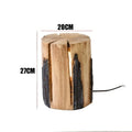 Faux-Wood Tree Stump Outdoor Landscape Light – Formeth – Small Ø20 x H27cm