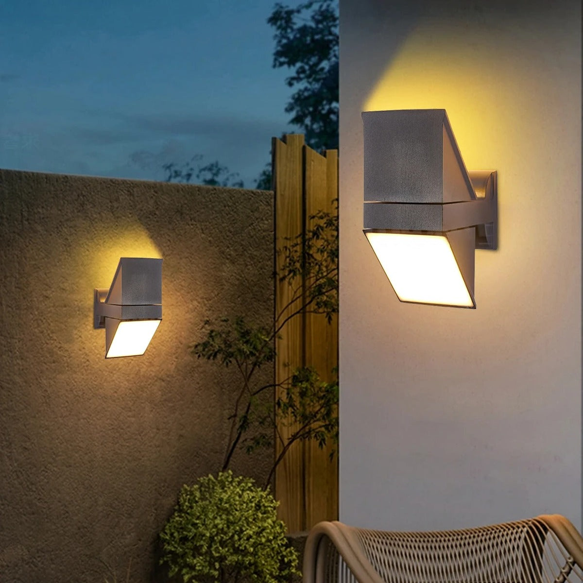 Architectural Angled LED Outdoor Wall Light – Zelorix – Lifestyle View 4
