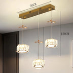 Spiral Crystal Cascade Staircase Chandelier Xelvara – 3 Heads Long
