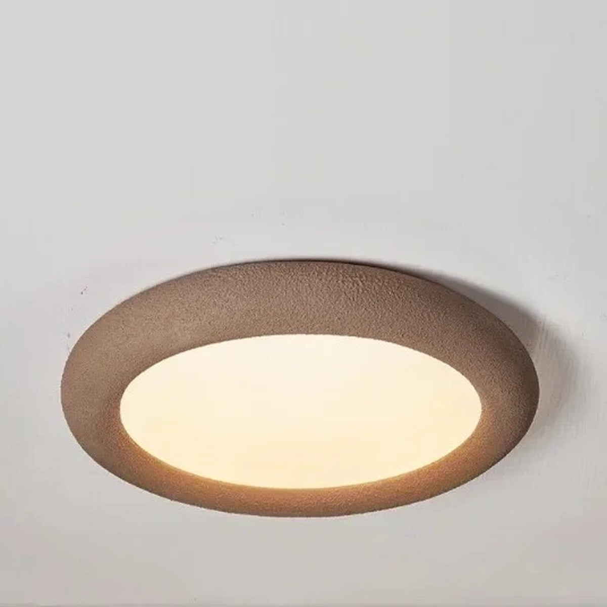 Textured Plaster Flush Ceiling Light – Nimvora – Product Detail 10