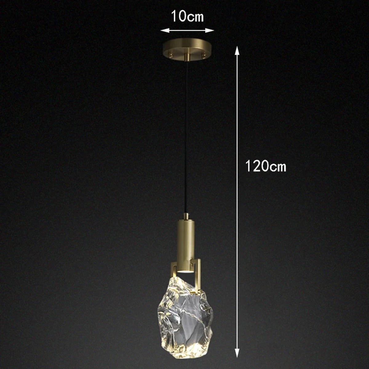 Raw Crystal Rock Pendant Light – Barlux – Product Detail 7
