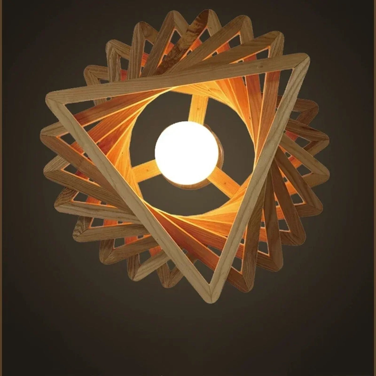Warm Geometric Pendant Light Caelith – Lifestyle View 3