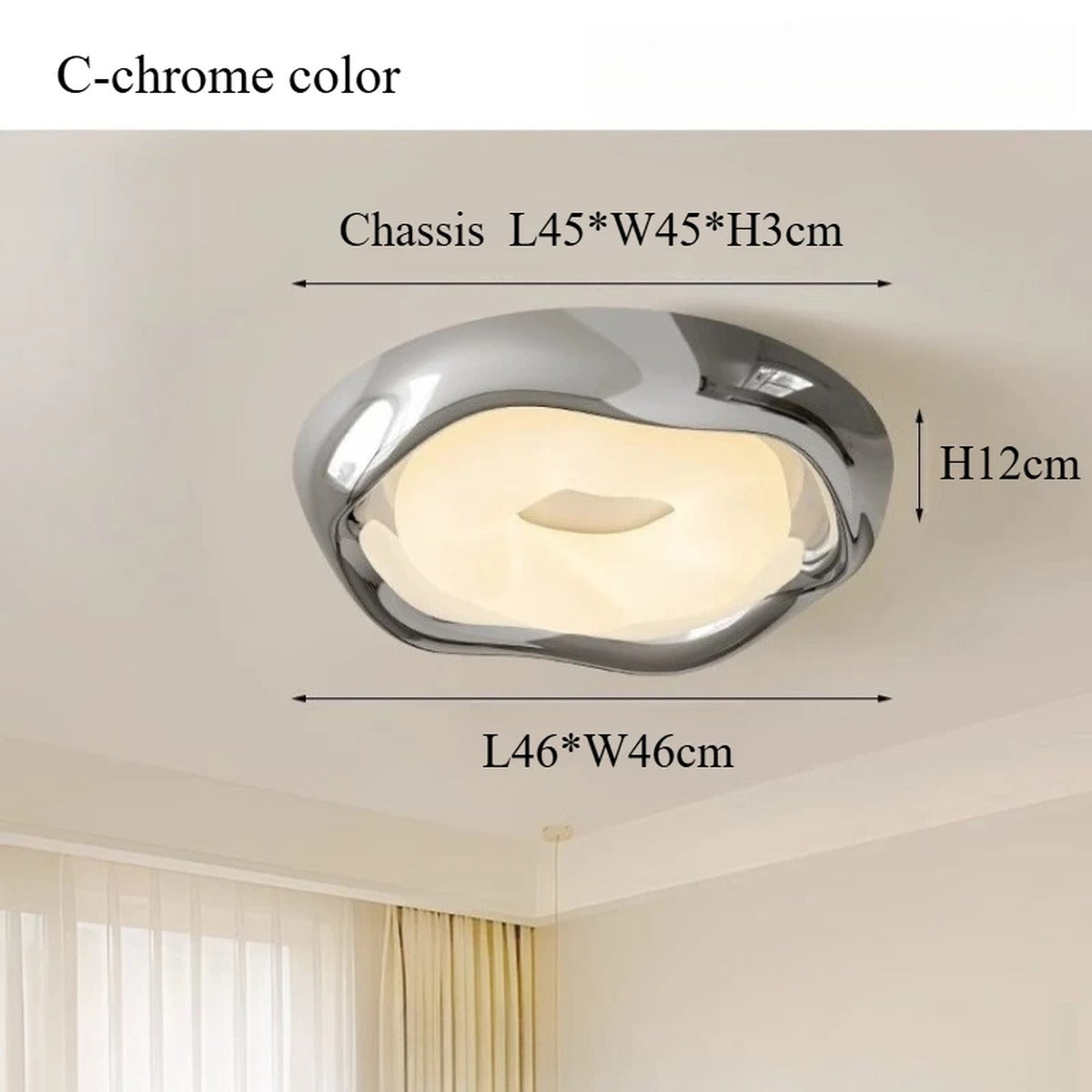 Organic Molten Form Flush Ceiling Light – Celarix – Product Detail 10
