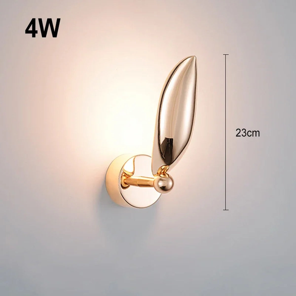Polished Gold Wing Wall Sconce – Xarventh – Single Wing, 23cm, 4W