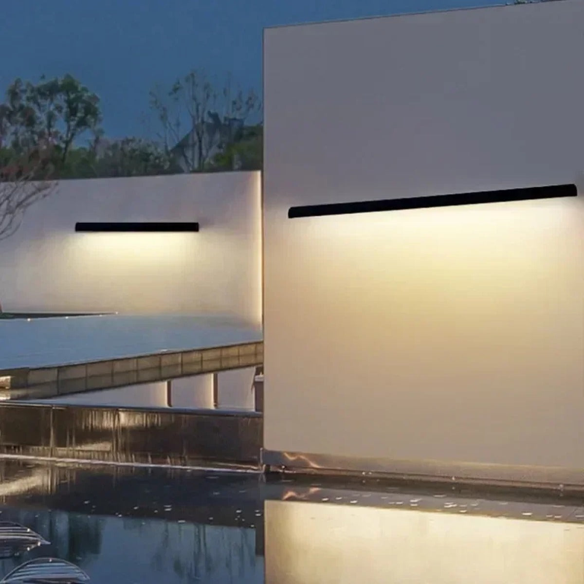 Slim Linear Outdoor LED Wall Light – Mirtova – Lifestyle View 3
