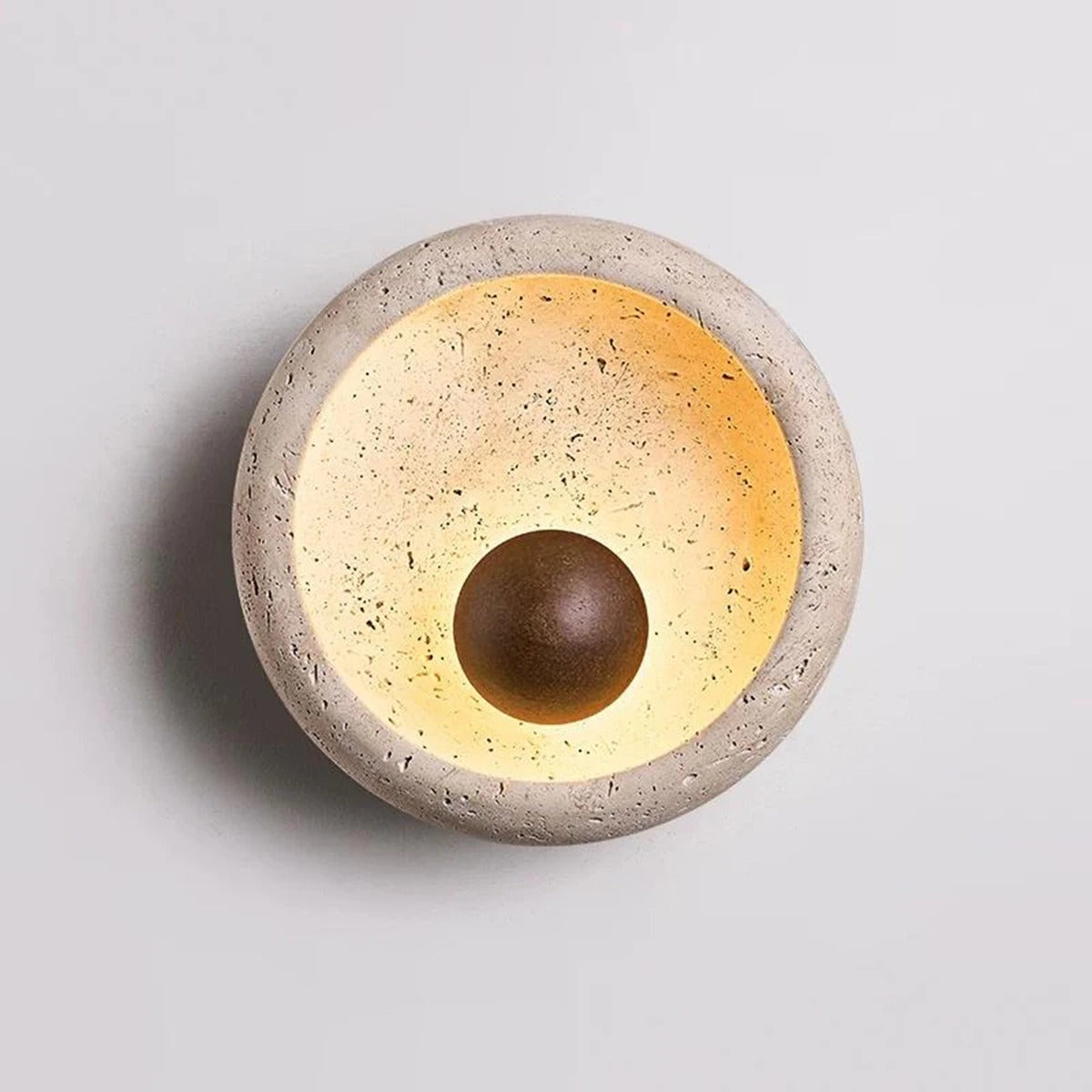 Travertine Eclipse Wall Sconce - Eclyra - view 2