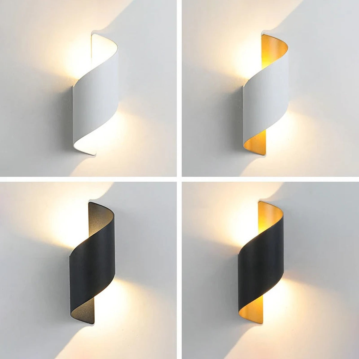 Cendrix spiral wall light — detail view