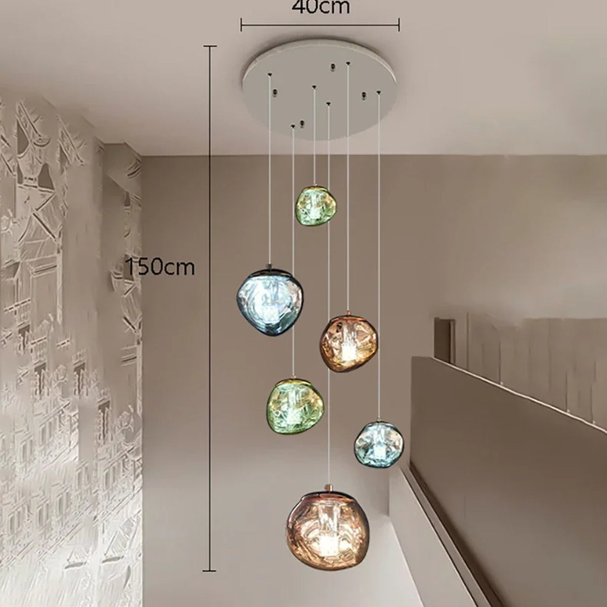 Grand Sculptural Statement Chandelier Hevon – Product Detail 7
