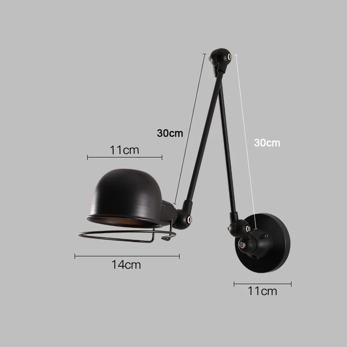 Industrial Iron Swing Arm Wall Sconce – Svrix – Product Detail 7